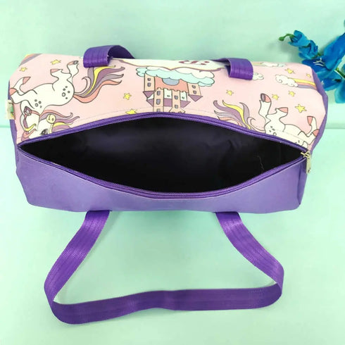 Personalised Unicorn Printed Kids Duffle Bag